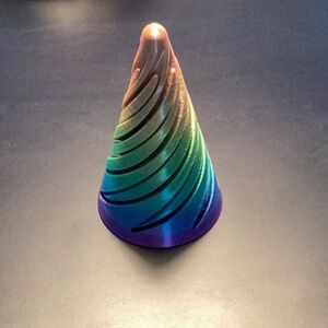 Rainbow Swirl Cone fidget